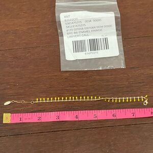 nwt serefina Gold and Yellow Enamel Fringe Bracelet